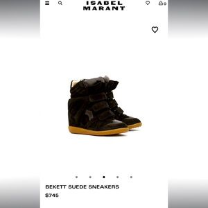 Isabel Marant Bekett Suede Sneakers Retail $745 Excellent Shape!!